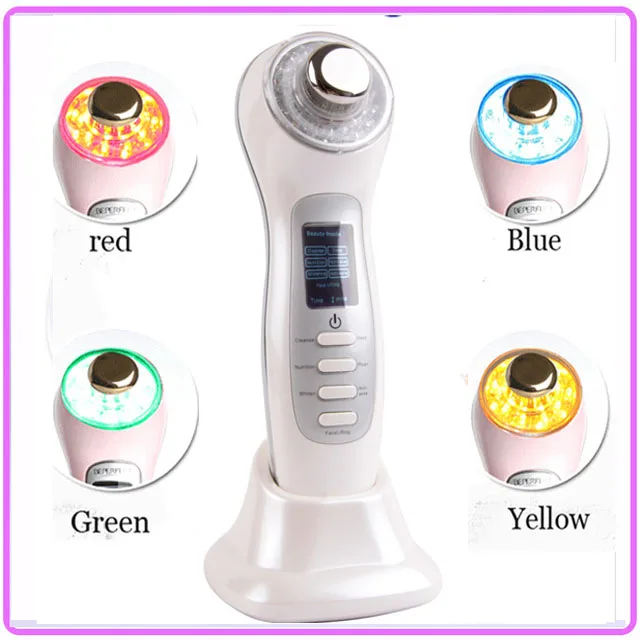 Galvanic Current Ultrasonic Vibration 4 Color Led Light Photon Therapy