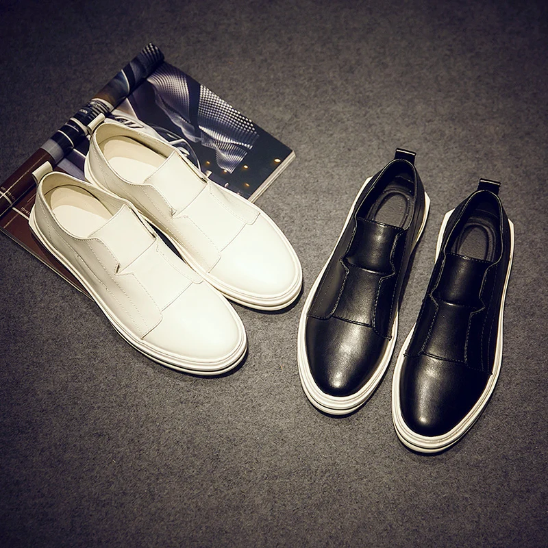 

Spring comfortable couple white black ankle shoes lovers walking casual men shoes