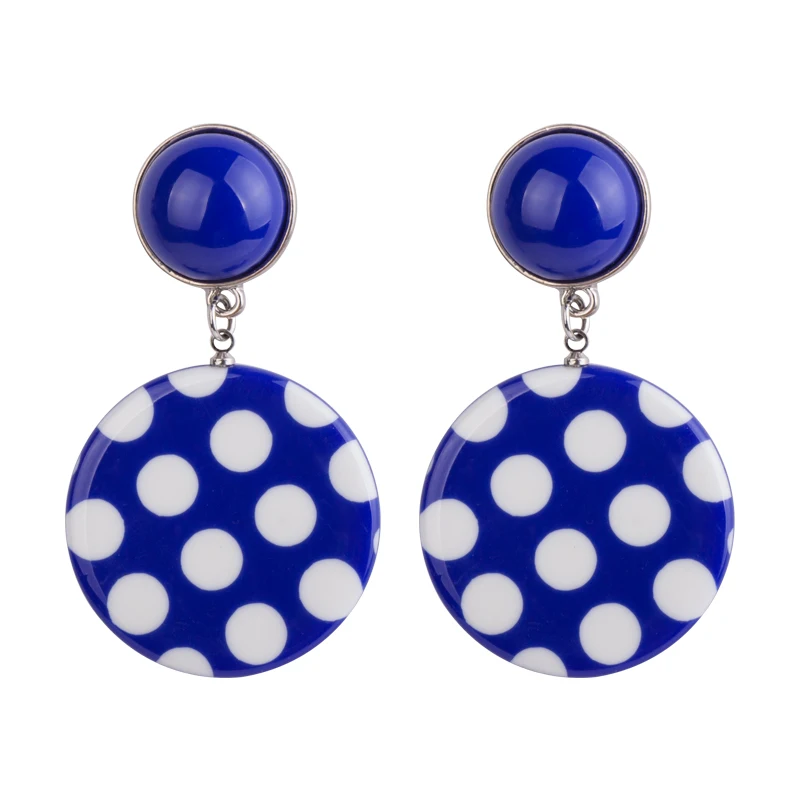 Trendy Fashion Dangle Acrylic Earrings for Women 2018 New Circle Geometric Resin Dangling Earring Elegant Jewelry Party Brincos (2)