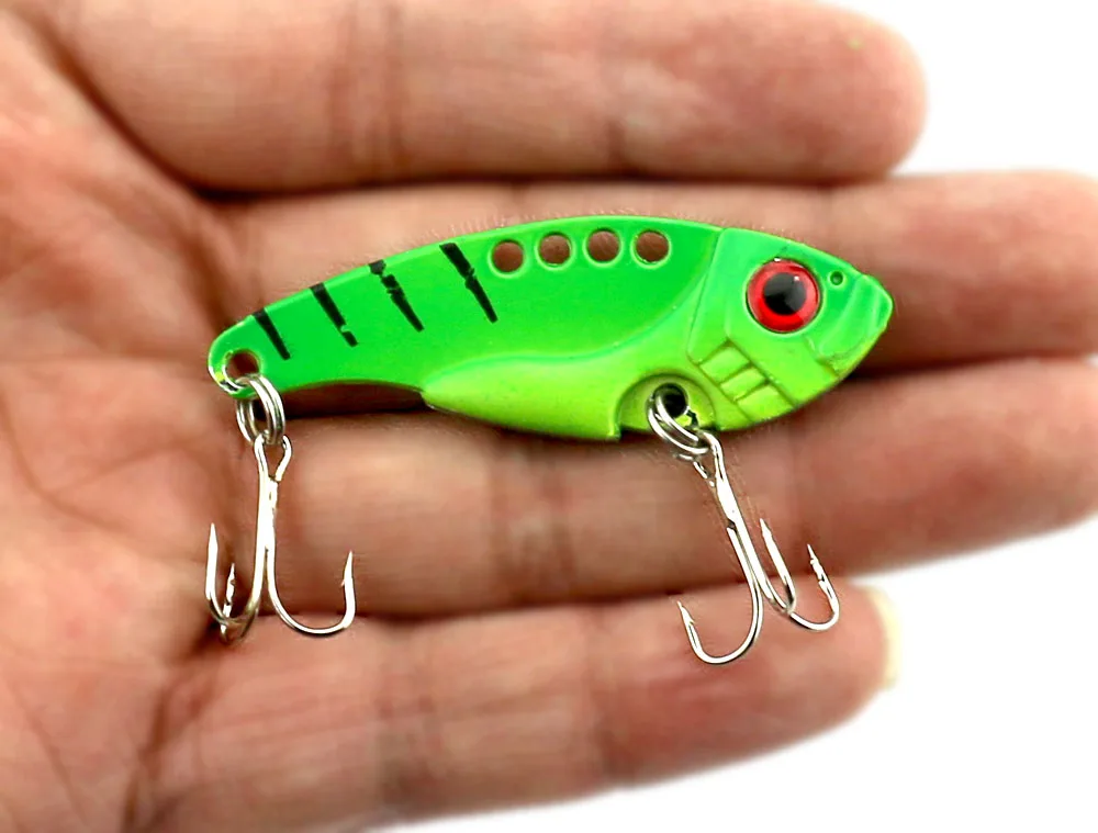 

Hot 4pcs Vibration Bait Metal Blade Fishing Lure 5.5cm 11g Trolling Spoon Jig Fishing Lure Fishing Wobblers Swimbait Hard Bait