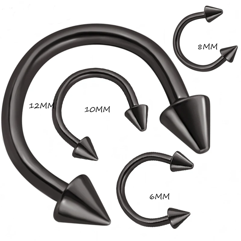 Fanpeijy унисекс Нержавеющая сталь обруч "Подкова" ушной хрящ Хеликс кольца для пирсинга перегородки носа округлые микроштанги серьги 16 Калибр, Ювелирное Украшение для тела