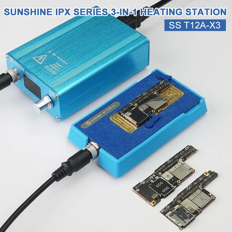 US $27.29 T12ax3 3in1 Soldering Station Kit Motherboard Repair Tool For Iphone 6 7 8 X Xs Max 11 Cpu Nand Heating Disassembly Platform