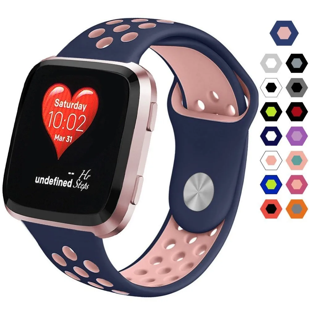 Аксессуары для fitbit versa мягкие силиконовые ремешки часов браслет замены
