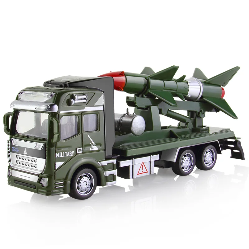 

Boys Military Car Truck Toys Army cars model Transport rocket Missile Car collections plastic car