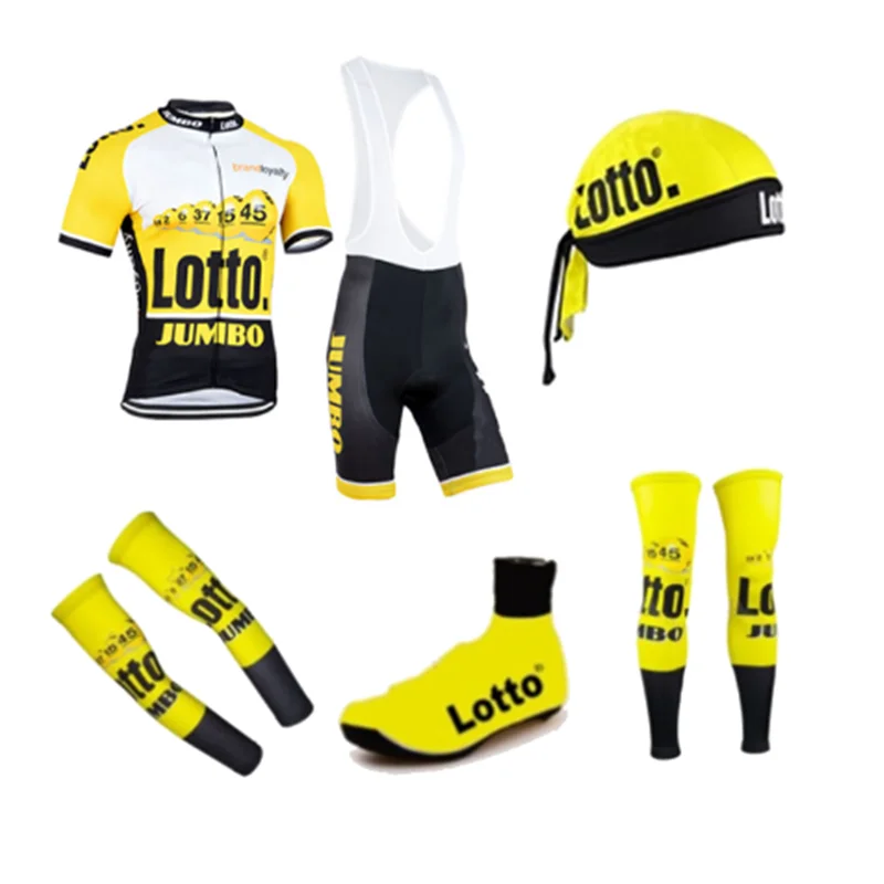 Team Lotto Pro Jumbo 6 штук полный комплект велосипедная футболка с коротким рукавом Quickdry велосипедная Одежда MTB Ropa Ciclismo велосипед Майо - Цвет: 2