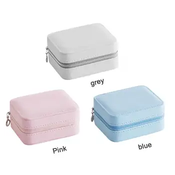 

3 Layers Portable Travel Storage Earrings Display Case Useful Makeup Organizer With Zipper Travel Portable Jewelry Box
