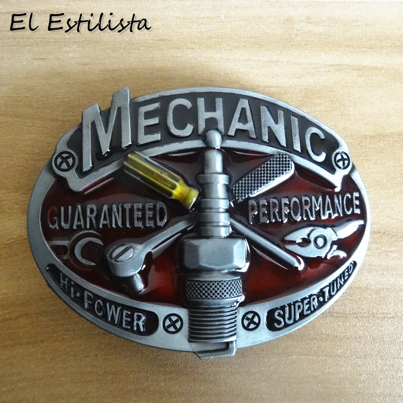 Mens Brand Belt Buckle Mechanic Metal Belt Buckle Western Tool Cowboy