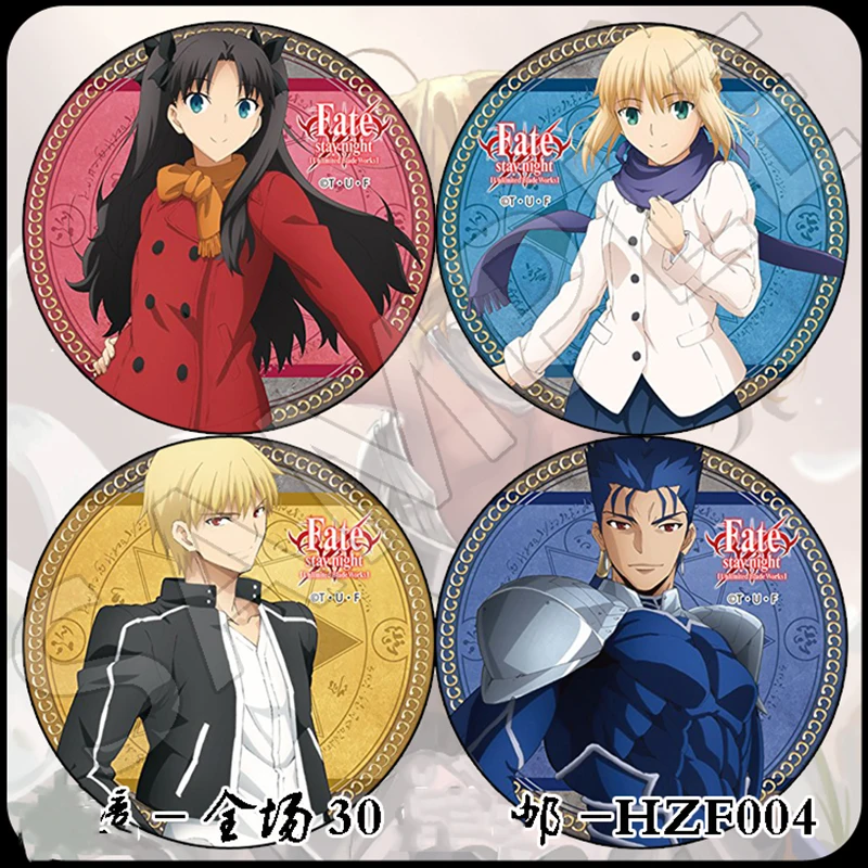 ZXFJXR 58 мм Fate Grand Order saber Fate/Grand Shirou Saber/Altria круглый значок брошь в рюкзаке