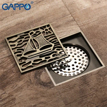 

GAPPO Drains square Art Carved bathroom shower drain strainer anti-odor bathroom floor cover stopper waste drainer