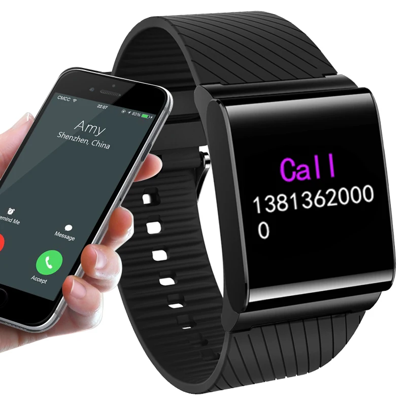 

Fashion Smart Sport Bracelet Wristband Watch Men Color Touch Fitness Heart Rate Monitor Blood Pedometer Wrist Smart Clock Watch
