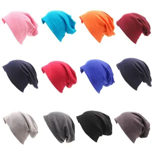 Зимние шапочки Осень 20 Цвет Для женщин s Шапка-бини Для женщин хлопок сплошной высокой производительности стоимость Повседневное многофункциональные Skullies - изображение