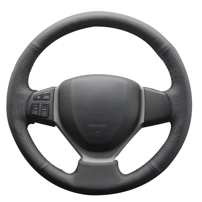 Black Synthetic Leather Car Steering Wheel Cover for Suzuki CELERIO S ...