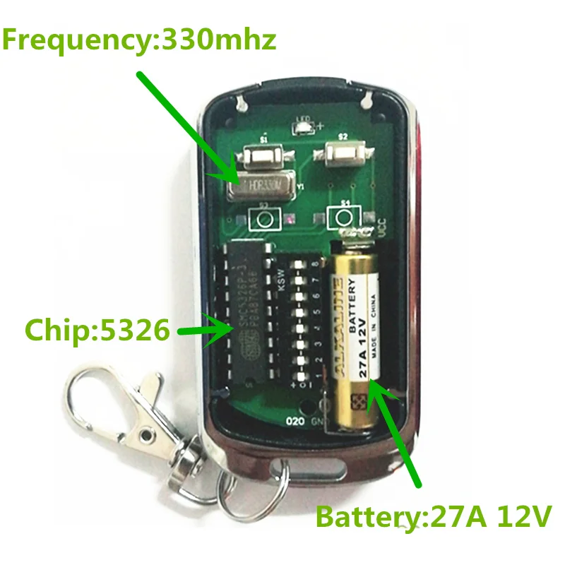 5 шт. Сингапур Малайзия 5326 330 МГЦ dip переключатель авто ворота дистанционного управления брелок
