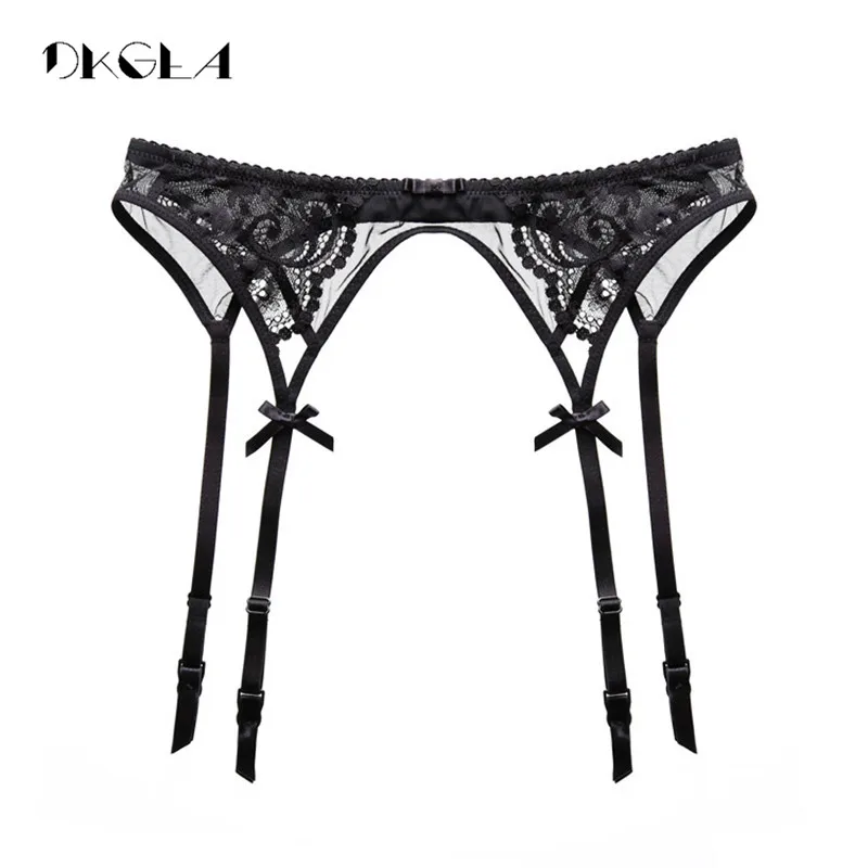 2018 Lace Black sexy stockings with garters for women Temptation Ultrathin Female Silk Suspender Belt Wedding Garters Belts