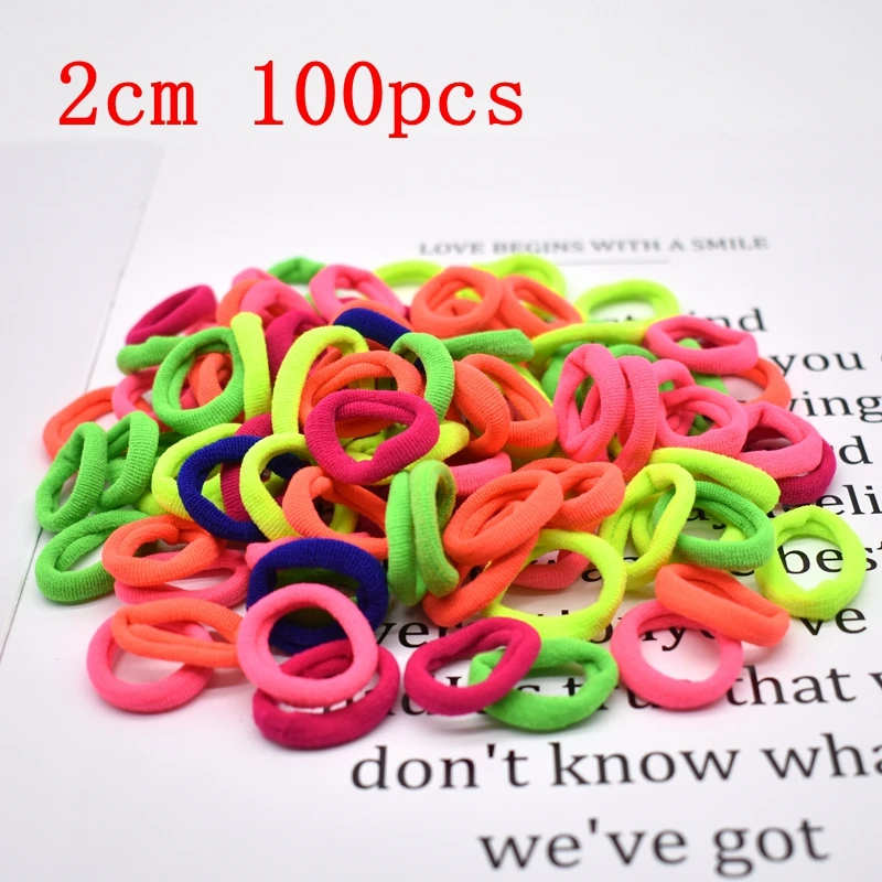 100-1000 pcs kids hair rope Hair Accessories Scrunchy Elastic Hair Bands Girls decorations Headbands Rubber Band hair scrunchies