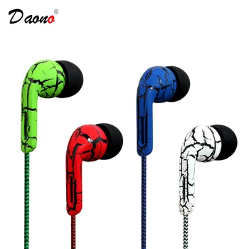 

Hot! In-ear Earphones Standard Noise Isolating Reflective Fiber Cloth Line 3.5mm With Mic Earbuds Stereo Colorful headset