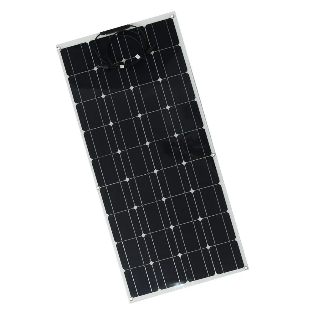 Гибкая солнечная панель 100 Вт pv модуль Китай 1000 18 в для 12 В батареи полугибкая