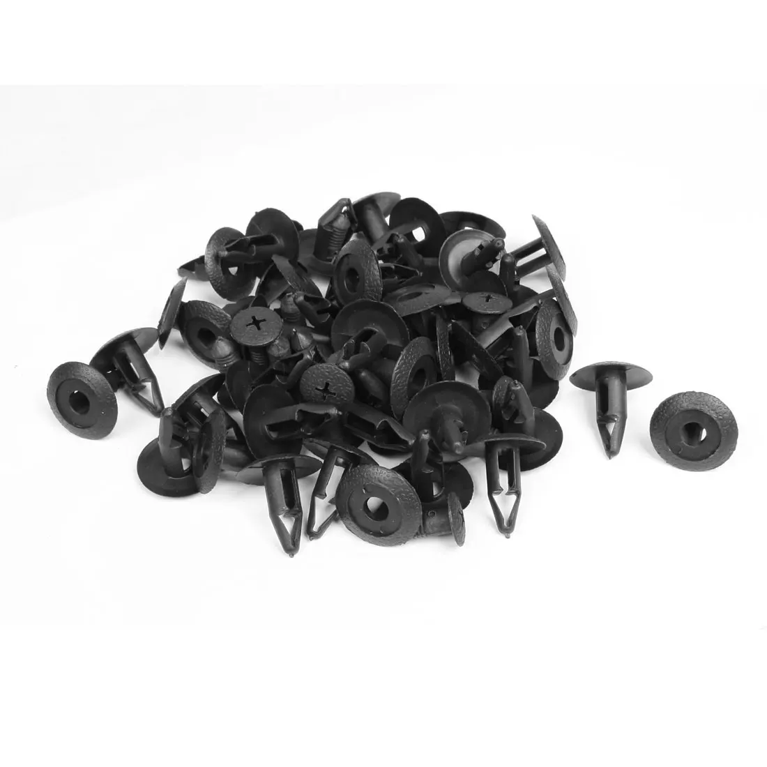X Autohaux 45 Pcs Car Interior Panel Trim Clips Black Plastic Rivet For 8Mm Holein Auto