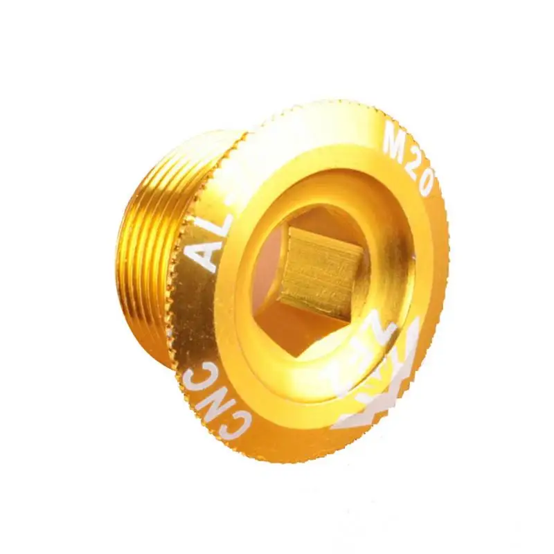 Gold Крышка шатуна винтовая крышка M20 MTB шатун для велосипеда алюминиевая крышка BMX дорожный велосипедный фитинг - Цвет: Gold