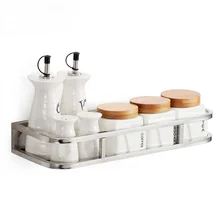 Многофункциональный кухонные принадлежности бутылка для приправ стеллаж для хранения 304 нержавеющая сталь для ванной с настенным креплением стойки Лу 41912