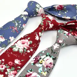 6 см галстук Винтаж хлопок цветочные шеи галстук Для мужчин Бизнес бабочкой Gravatas моды Повседневное печатные Галстуки для Для мужчин