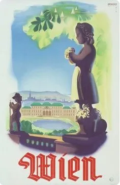 

Vintage Vienna Austria Landscape Tour Travel Retro Poster Canvas Painting DIY Wall Paper Posters Home Decor Gift