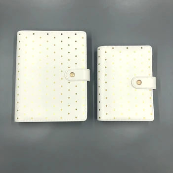 

Fromthenon Foil Gold Leather Planner 6 Holes Loose Leaf Binder Notebook And Journals Agenda Organizer Office Stationery