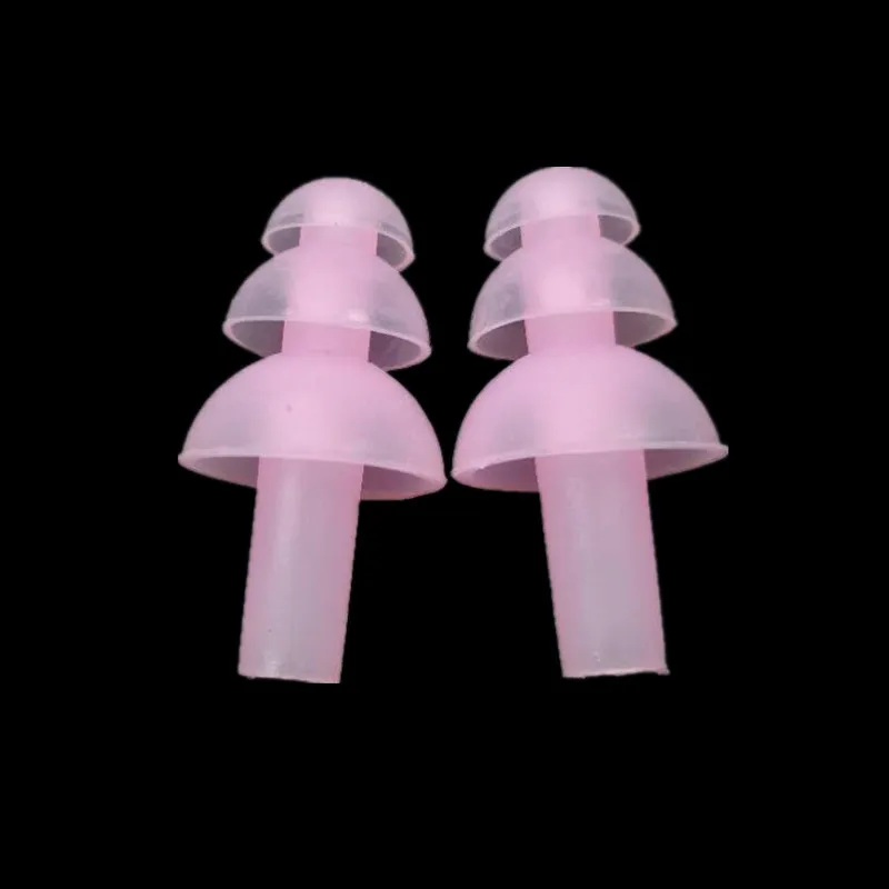 100 pairs Swimming earplugs waterproof silicone ear plugs wholesale water sports drifting Swimming training Earplugs for Adult