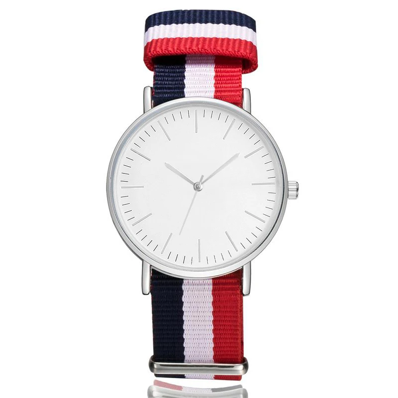 

6 Color Fashion Large Dial Quartz Watch Classic Men Outdoor Sports Canvas Strap Watches Lady Clock Gift Women Wristwatch Jewelry