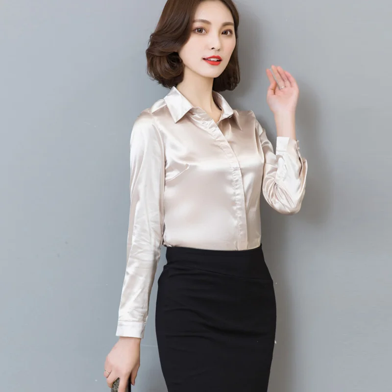 satin shirt with skirt