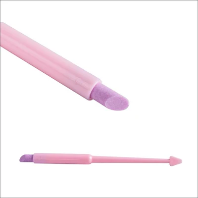 1 шт маникюрная шлифовальная ручка для ногтей кварцевая ручка толкатель для удаления кутикулы Триммер шлифовальная полировка инструменты для ухода за ногтями - Цвет: Фиолетовый