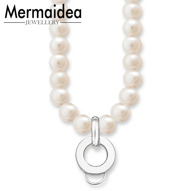 

Necklace Freshwater Pearl Charm Carrier New Strand Silver Fashion Jewelry Cool Jewellery Gift Women Friend