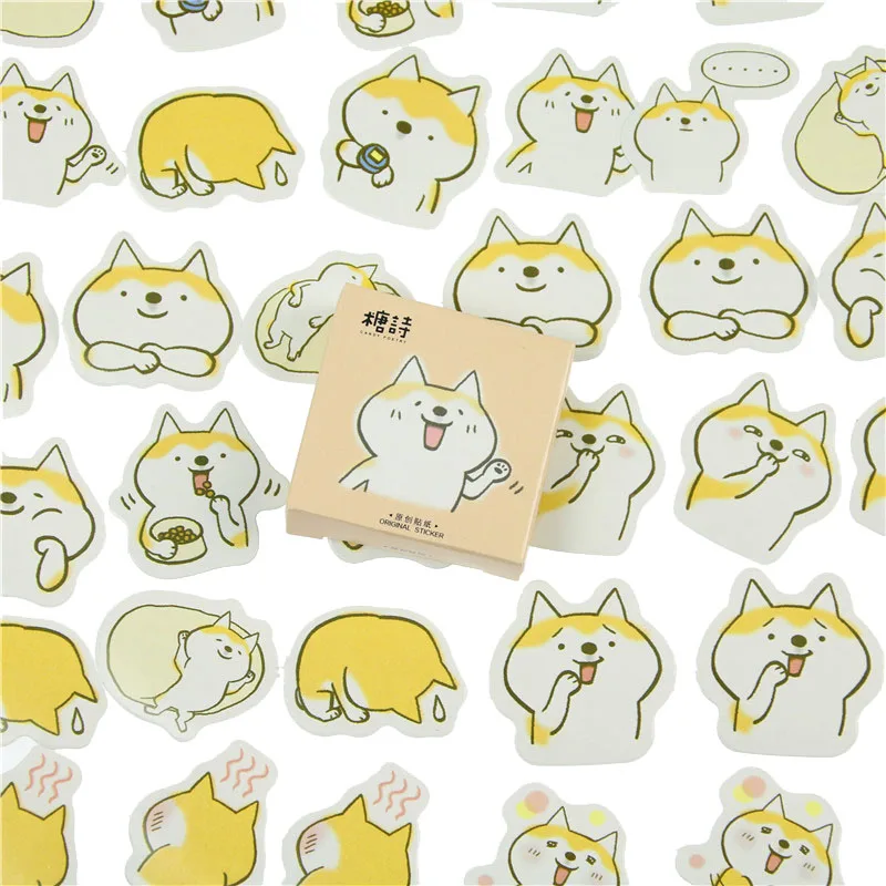 

45 Pcs/lot Cute Dogs Decorative DIY Diary Stickers Kawaii Planner Scrapbooking Sticky Stationery Escolar School Supplies