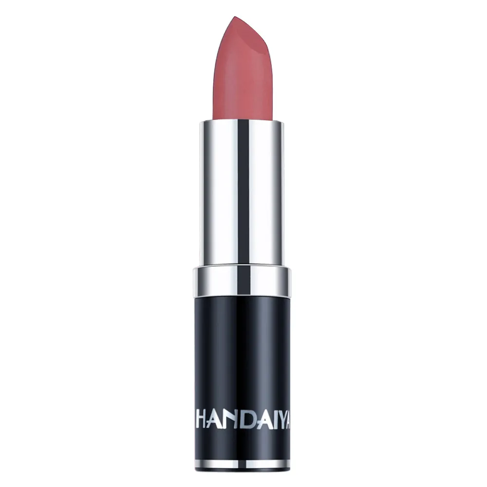 

1PC Nude Waterproof Lipstick Matte Pumpkin Color Lipstick Vitamin E Moisturizing Water-Resistant Profissional Lipstick g426