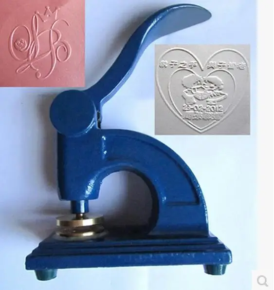 Customized Logo Desk Heavy Embossing Seal Stamp Customize