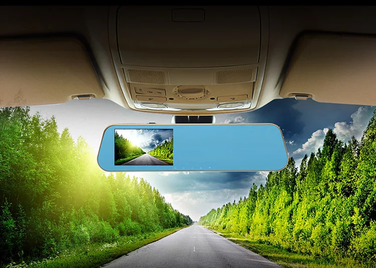 Eunavi 4 3 дюймов Full HD 1080P Автомобильное зеркало заднего вида DVR Автомобильная камера