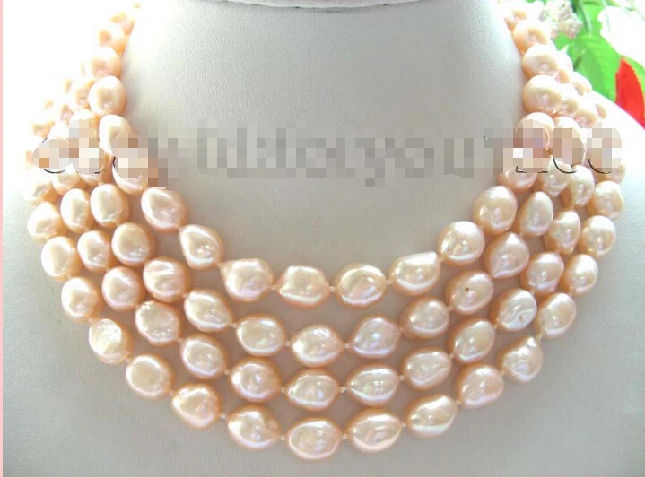 

Free shipping >>>>>> 65" Longest Natural 12mm Pink Baroque Pearl Necklace