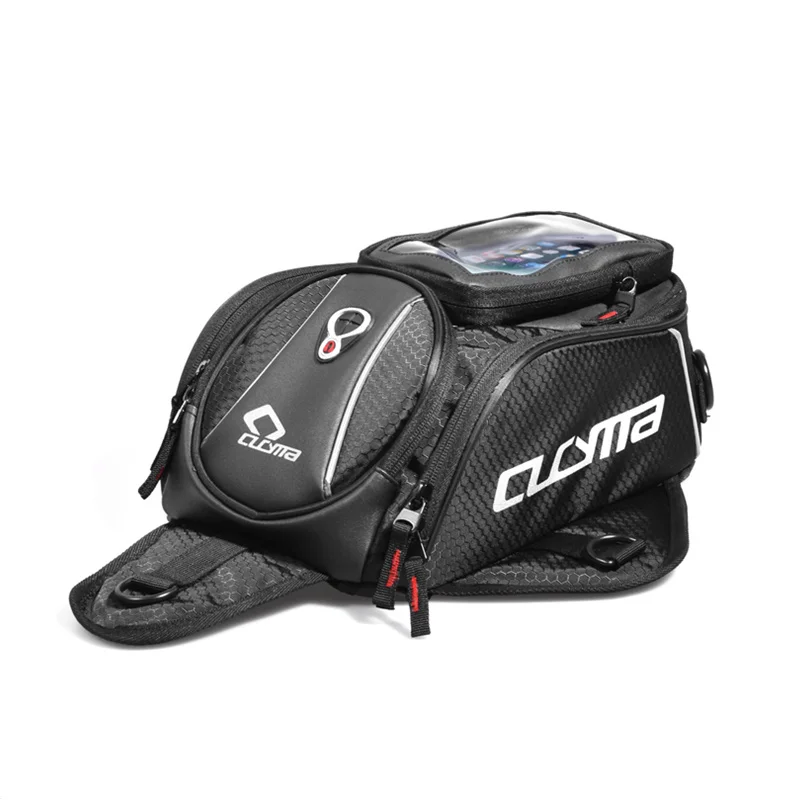Purebesi Motorcycle Tank Bag Motorcycle Leather Saddle Bags Motorcycle Travel Luggage Waterproof Riding Tail Pack Seat Bag for Motorcycles Motorbikes