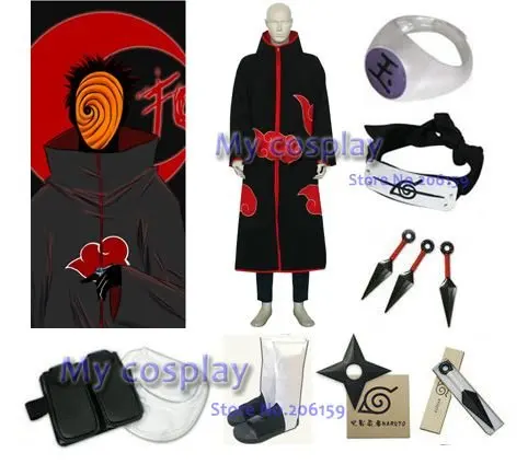 

Apparel Naruto Akatsuki Tobi (obito) Cosplay Costume With All Accessories Set Halloween Party Costumes Free Shipping