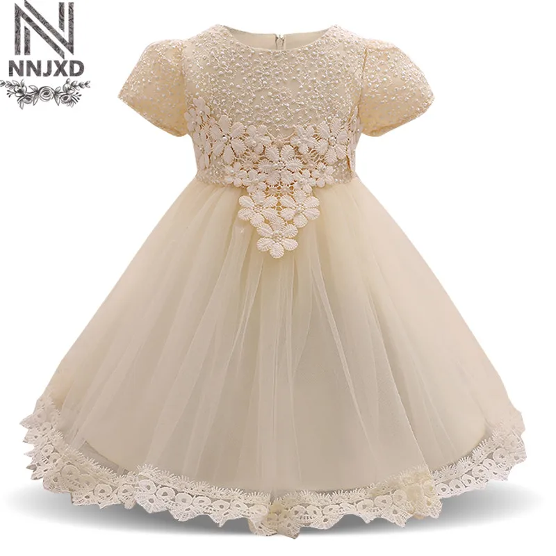Flower Girl Baby Wedding Dress 1 2 Years Birthday Party Costume For Kids Clothes Baby Frock