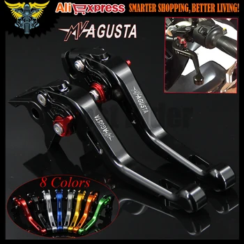 

8 Colors Black CNC Aluminum Adjustable 2 finger Short Motorcycle Brake Clutch Levers For MV AGUSTA Brutale 800/RR 2014 2015