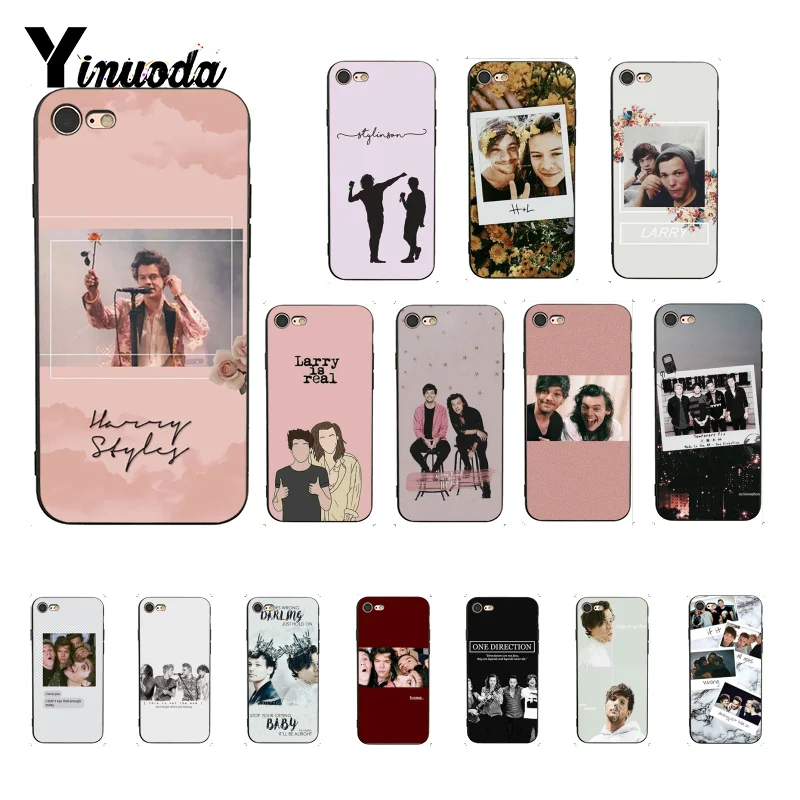 

Yinuoda Larry Stylinson Soft black Phone Case for iPhone 5 5Sx 6 7 7plus 8 8Plus X XS MAX XR 10 Case