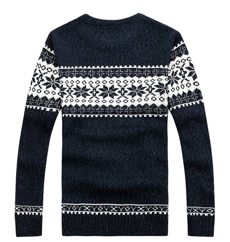 Зимние мужские пуловеры с принтом снега, свитера из трикотажной ткани, мужской свитер с круглым воротником, свитер M~ 3XL 60