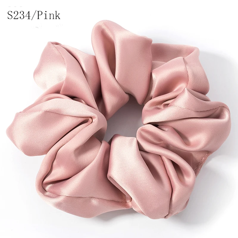 

Women's Headdress Smooth Silk Fabric, Fashionable and Simple Disk Hair, Horsetail Adult Leather Tie Hair and Leather Band