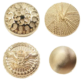 

18mm 25mm 10pcs/lot metal buttons gold sweater coat decoration shirt buttons accessories DIY JS-0274