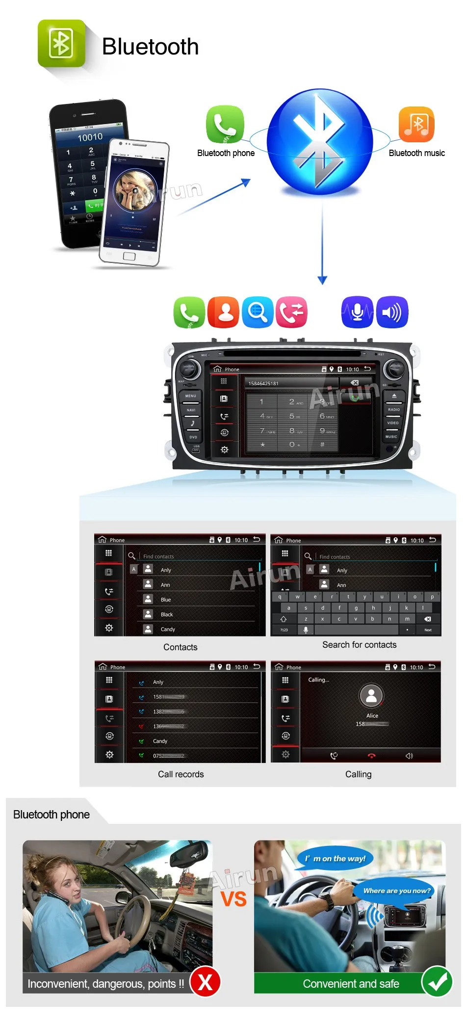 2 din автомагнитола gps Android 7,1 автомобильный DVD для Ford Focus 2 Mondeo C-max S max Galaxy с Wifi 3g BT аудио Радио стерео головное устройство