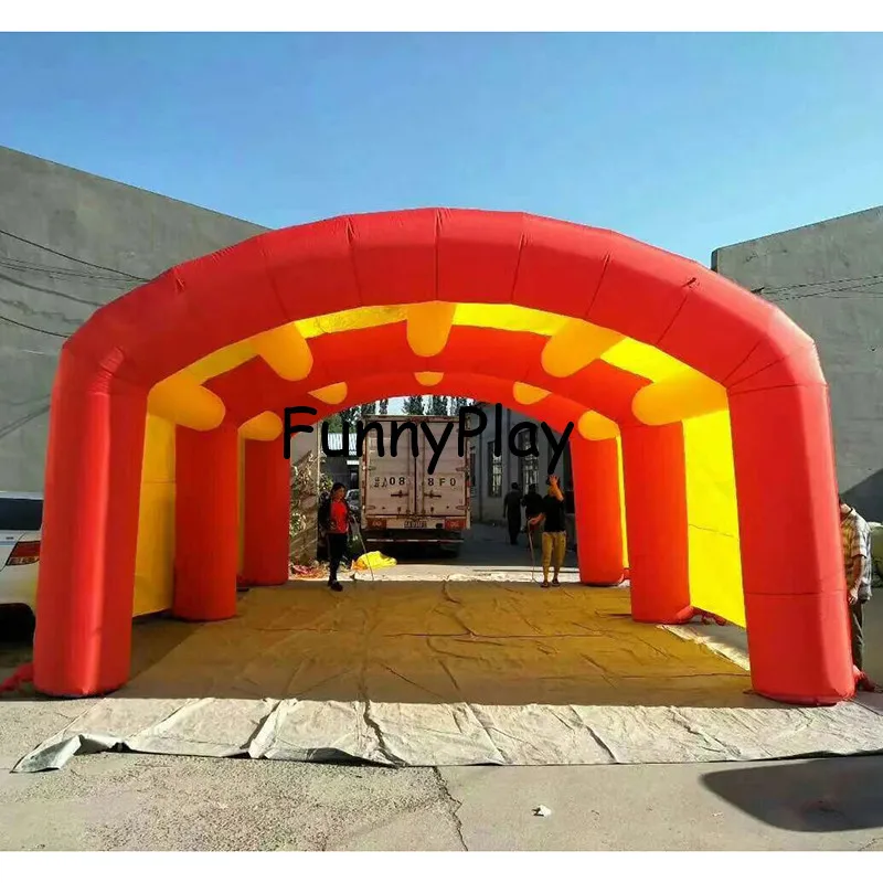 arch shape tunnel with blower toy tents tunnel sport entrance balloon booth pop up tunnel tents for party events