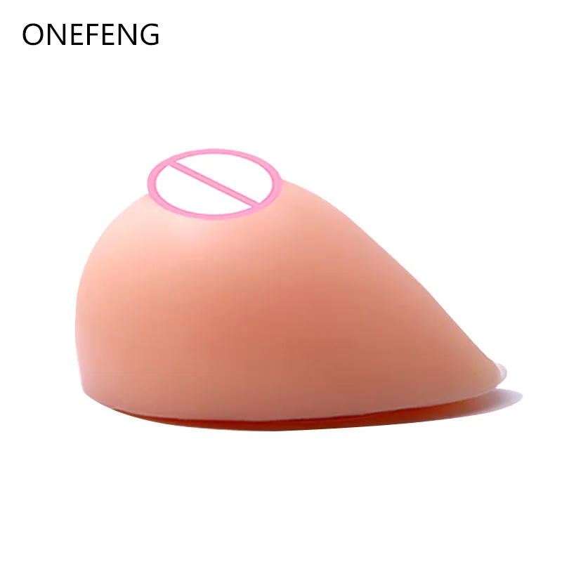 

ONEFENG 1200-1600G/pair Realistic Artificial Silicone Fake Boobs Enhancer Chest Bust Tits for Crossdresser Plump Water Droplets