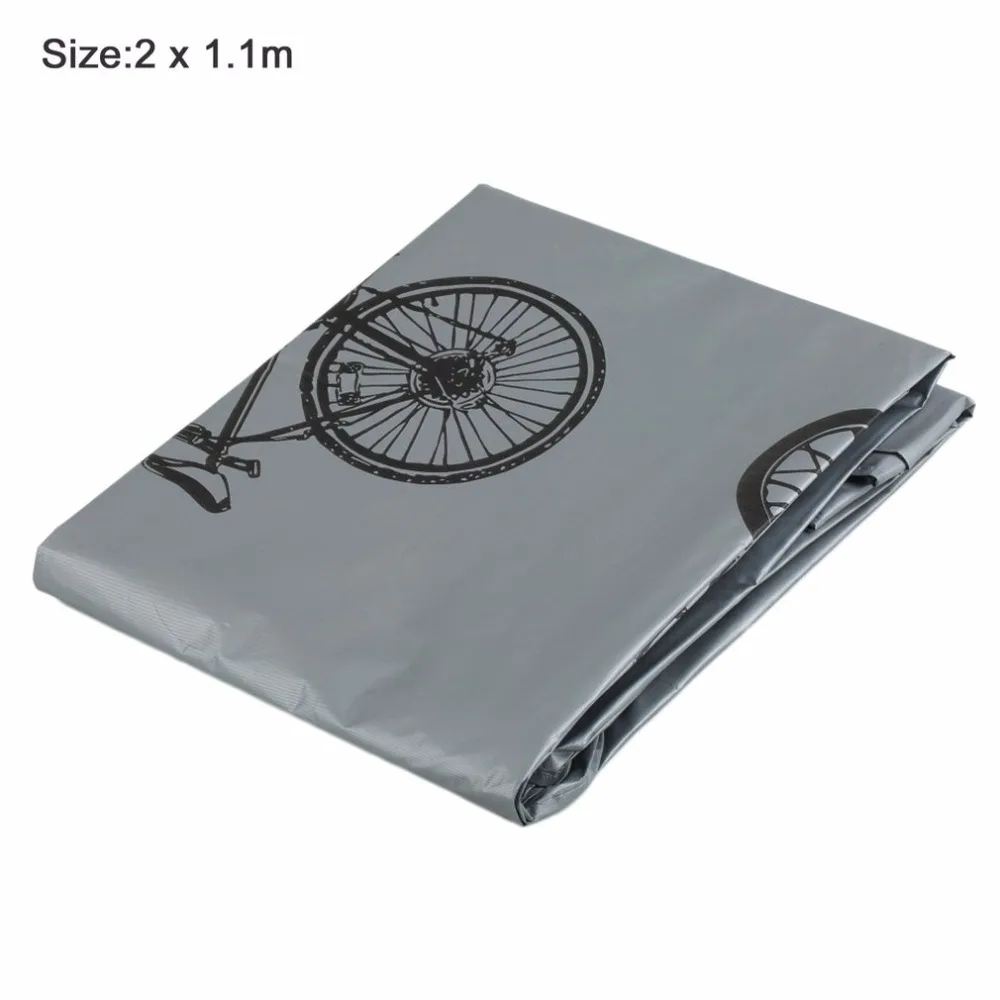 Flash Deal Bicycle UV Protector Cover Dustproof Bike Rain Dust Cover Waterproof Outdoor Gray For Bike Bicycle Cycling 200X110cm 4