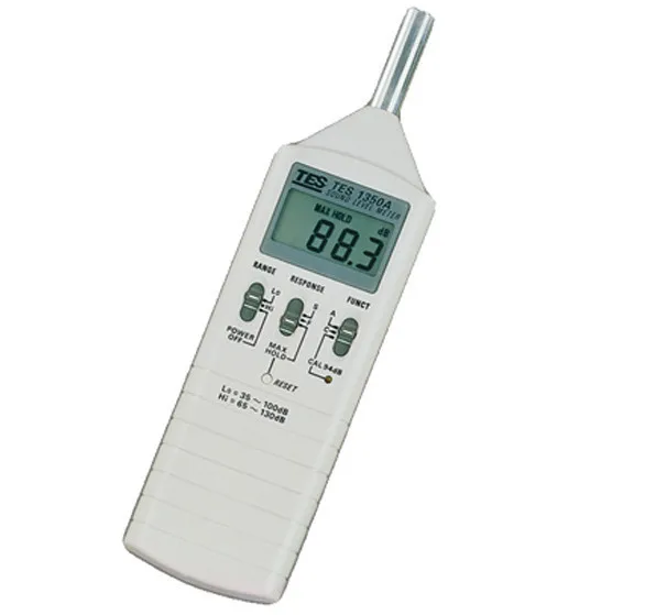 TES-1350A цифровой измеритель уровня звука 0.1dB разрешение Максимальное удержание функция AUX Выход гнезда